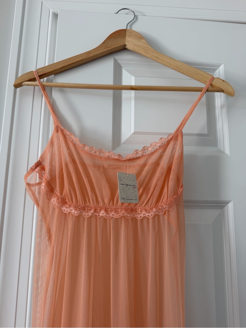 NWT Free People Intimately Coral Pink Slip Maxi Dress Size Small - Picture 3 of 7